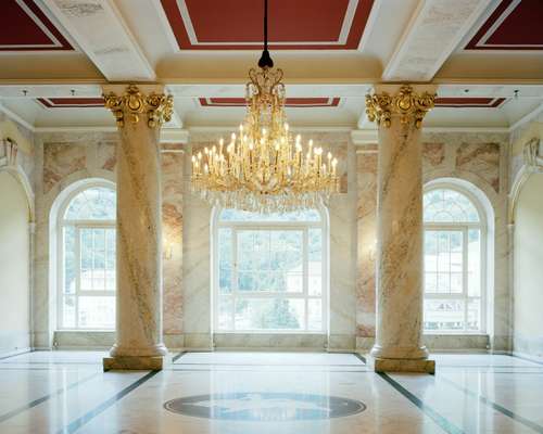 Empty foyer at the Grand Hotel de l’Europe 