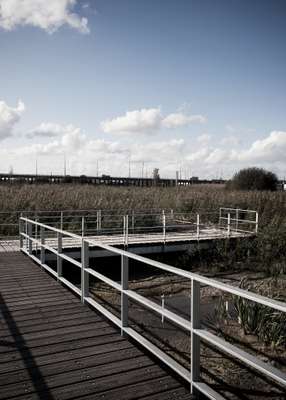 Rainham footbridge over marshland