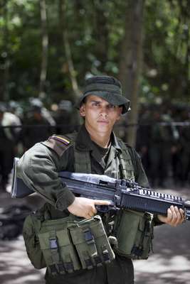 One of 30 Colombian policemen 