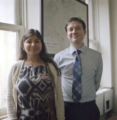 Monika Jain, project manager for Zone Green and Howard Slatkin, director of sustainability