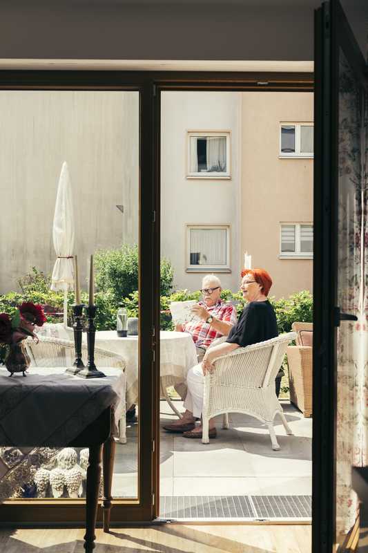 Günter and Vera Runken on their terrace