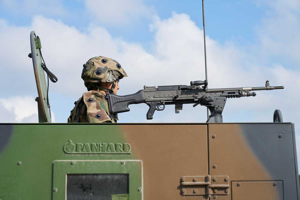 Training in a Panhard troop mover, built by Renault Trucks Defence
