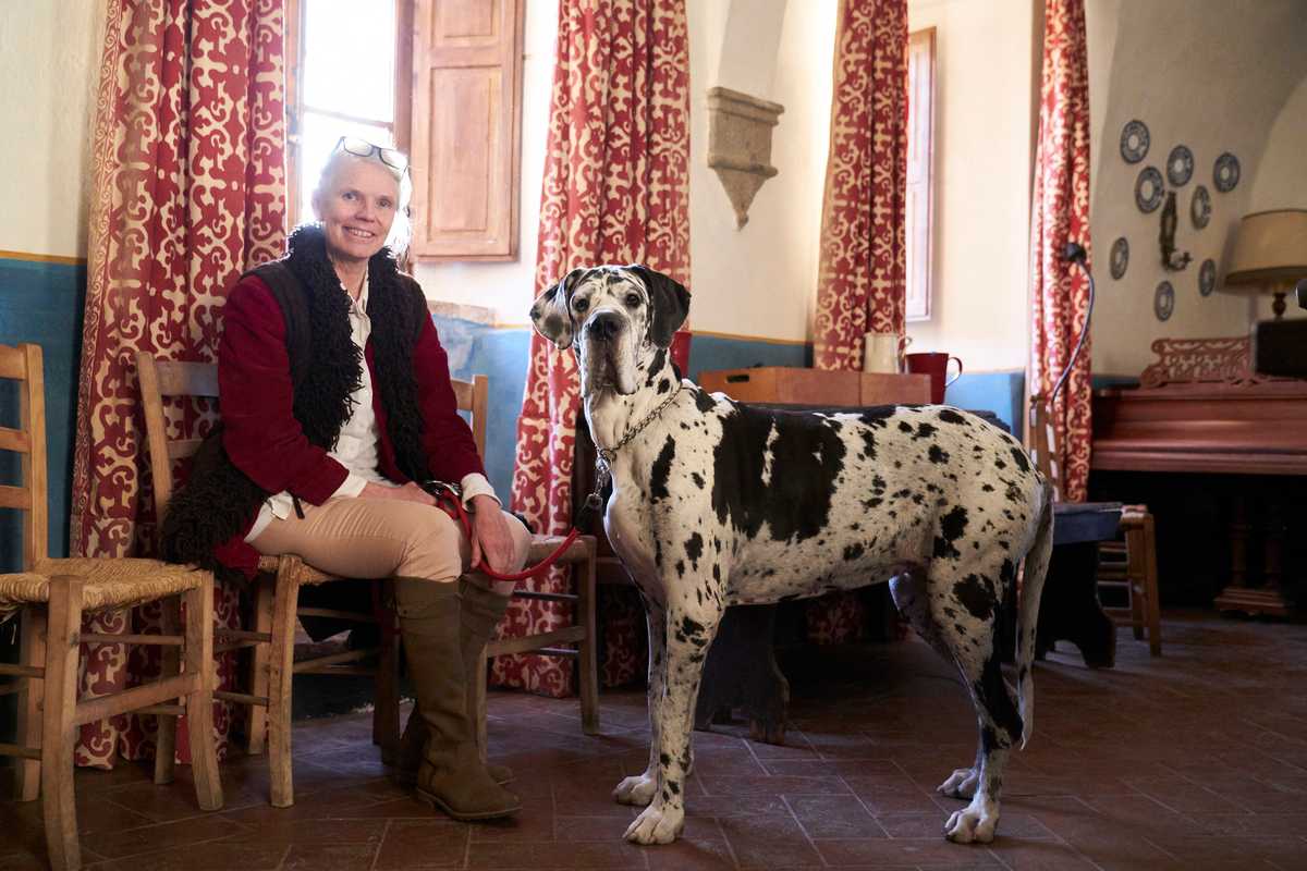 Owner Charlotte Horton and her great dane 