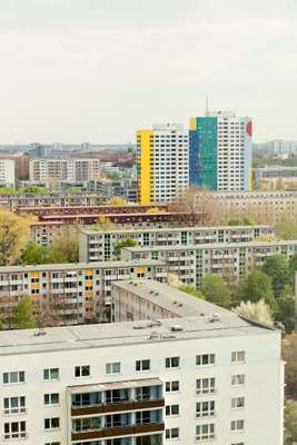 High-rise area in Lichtenberg, where many former workers from Vietnam still live