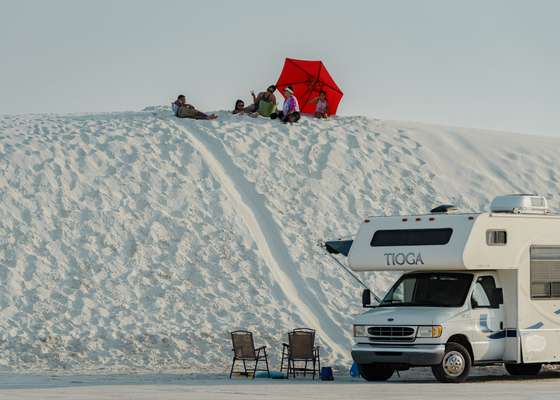 Sunday afternoon at White Sands, New Mexico