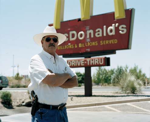 Steve Barett in Douglas, Arizona, exercising his ‘legal right’ to openly carry a gun in public