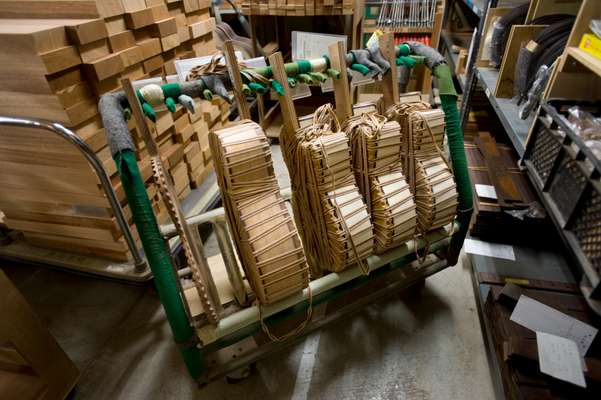 Acoustic guitars in mid-construction  