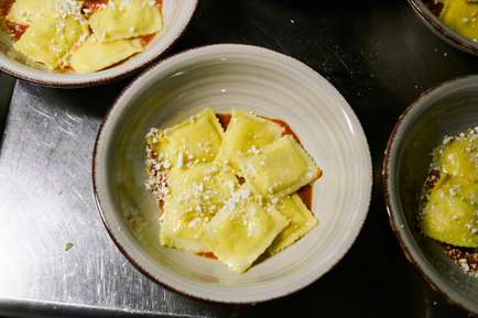 Ricotta and lemon ravioli