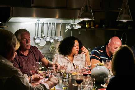 Left to right: guests Frank (father), Yajaira (daughter in law) and (son) Jim Heffernan