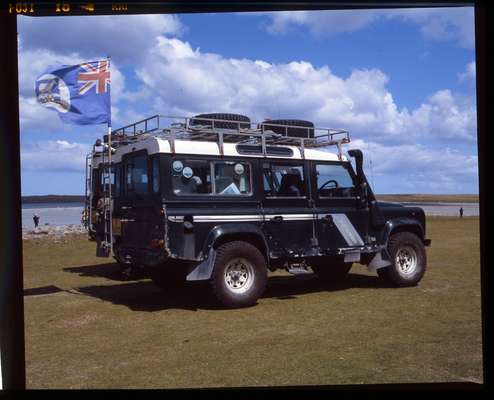 The islands’ preferred mode of transport, the Land Rover