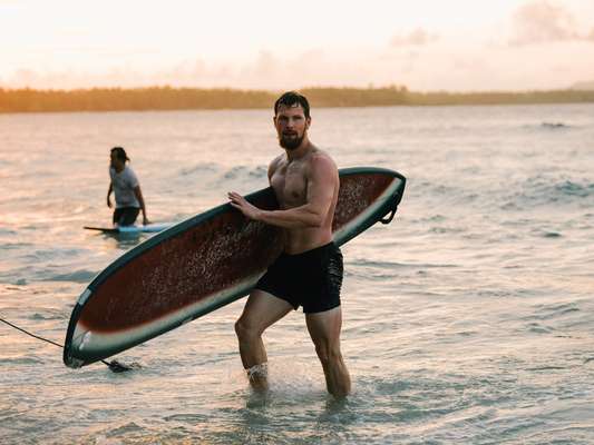 Beard with a board