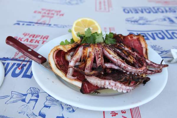 Grilled squid at Sardelles 