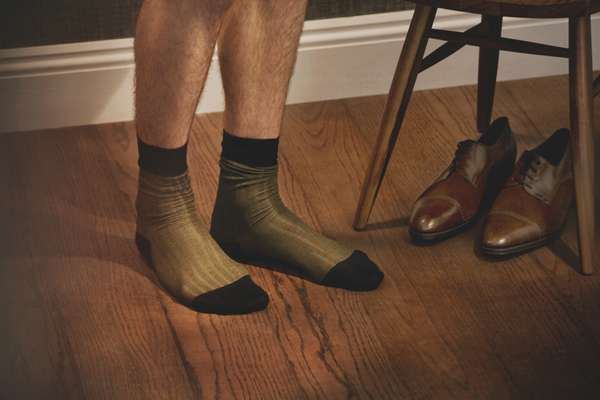 Socks by Tabio, Shoes by John Lobb