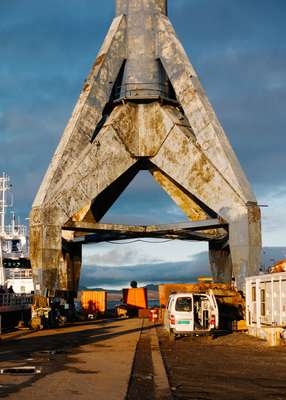 Crane at Kimek dock, Kirkenes 