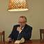 Finnish ex-president Martti Ahtisaari prepares for a breakfast meeting