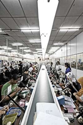 The production line at Fastron, an electronics manufacturer