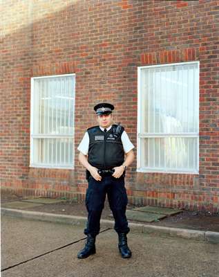 PC Paul Loader outside the station