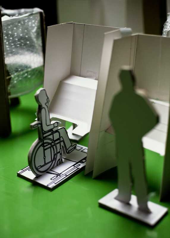 Model of the accessible voting booth