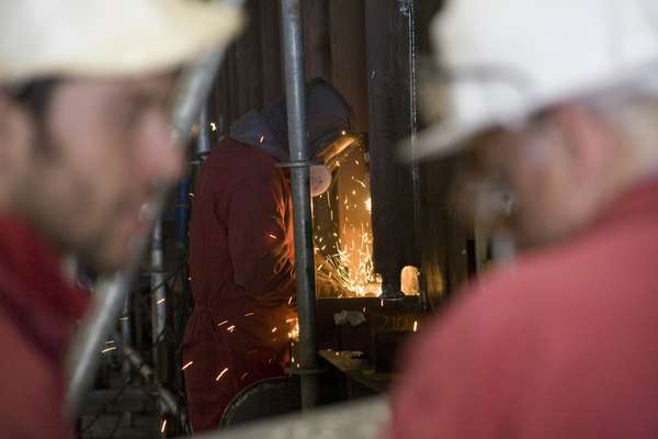 Welder at work