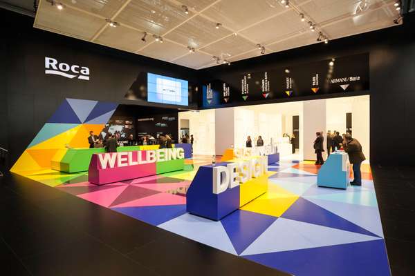 Roca's colourful booth