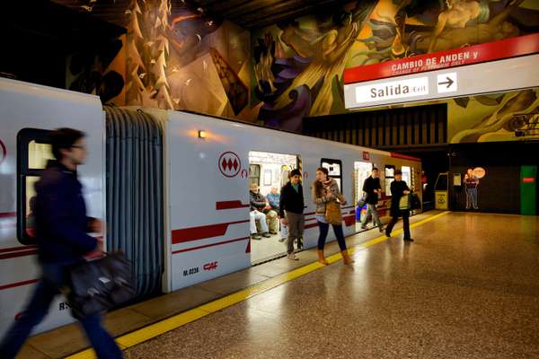 Universidad de Chile subway station in Santiago