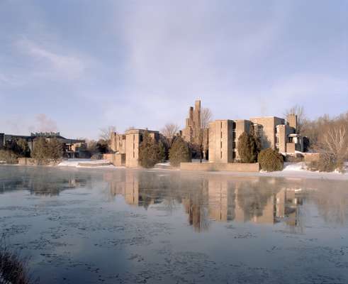 Majestic views of Trent’s Champlain College on the west bank of the Otonabee River