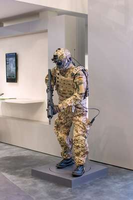 A mannequin at the Rheinmetall stand