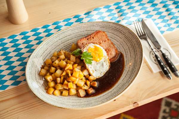 Traditional German dish at Dachgarten