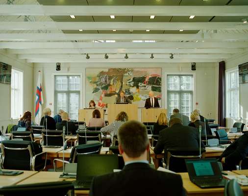 The Løgting parliament building. The Faroe Islands was granted home rule in 1948