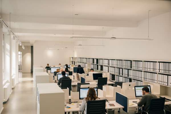 Heads down in the office