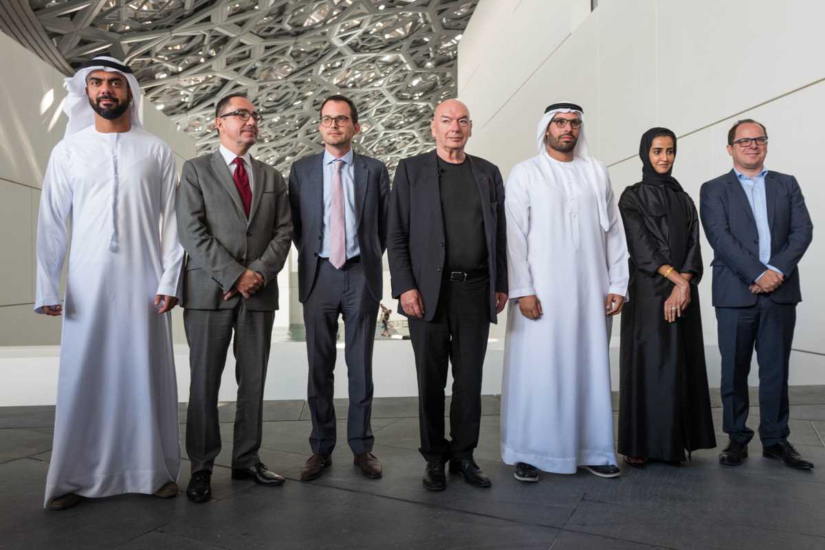 Team Louvre Abu Dhabi on opening day