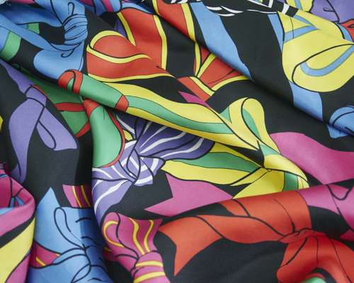 Colourful silk prints