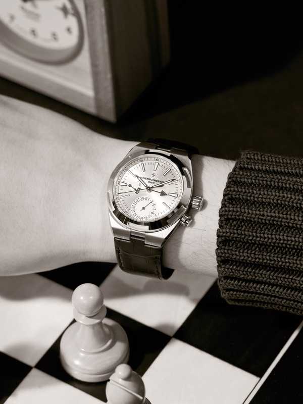 Overseas Dual Time by Vacheron Constantin, jumper by Canali
