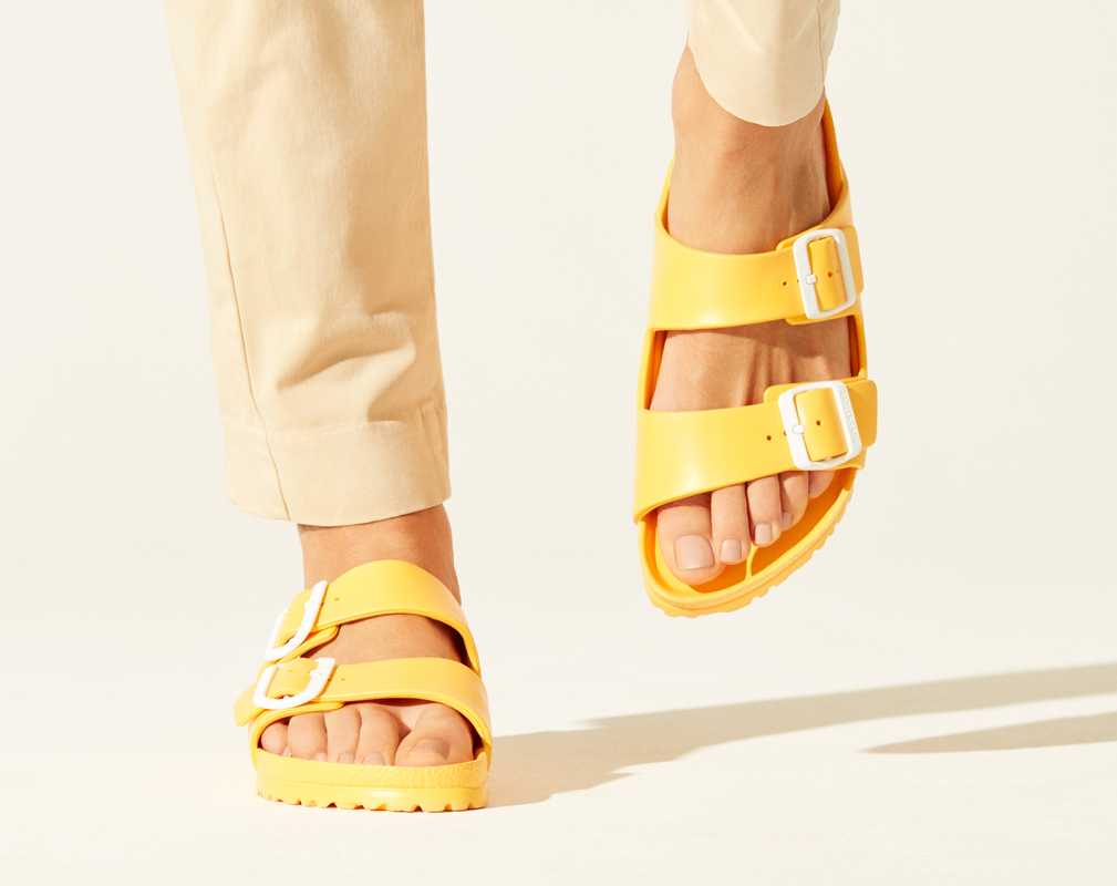 Trousers by Tommy Hilfiger, sandals by Birkenstock