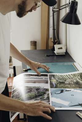 David Voss at work in his studio