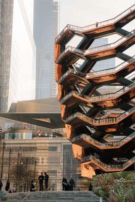 Outside Hudson Yards