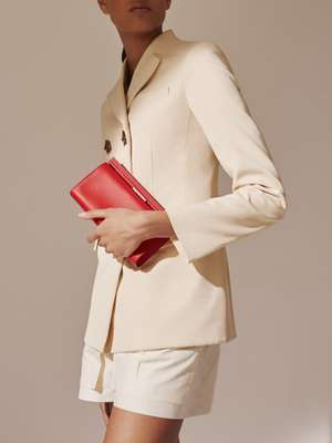 Jacket, shorts and bag by Hermès 