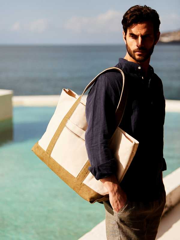 Shirt and shorts by De Bonne Facture, bag by Laperruque