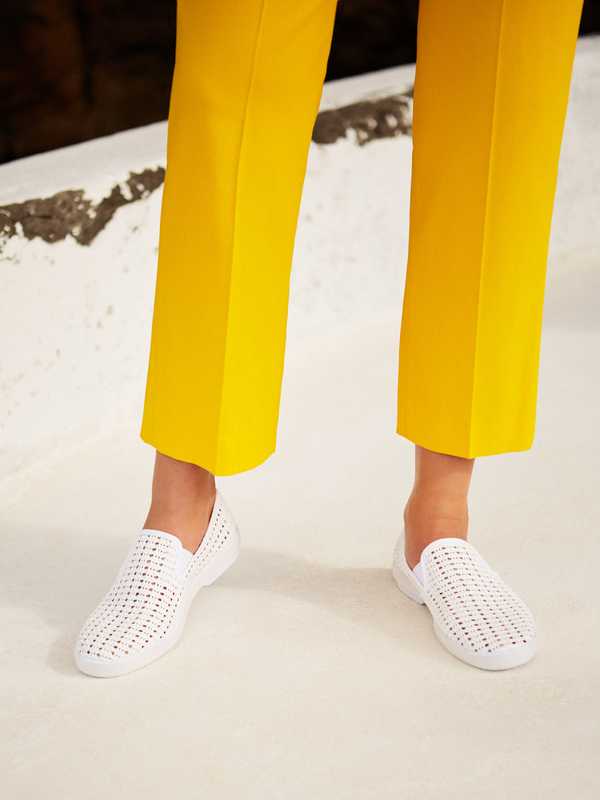 Trousers by Maison Rabih Kayrouz, slip-ons by Rivieras
