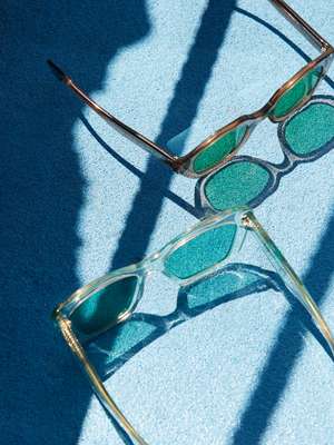 Sunglasses by Burberry (top) and Salvatore Ferragamo (bottom)