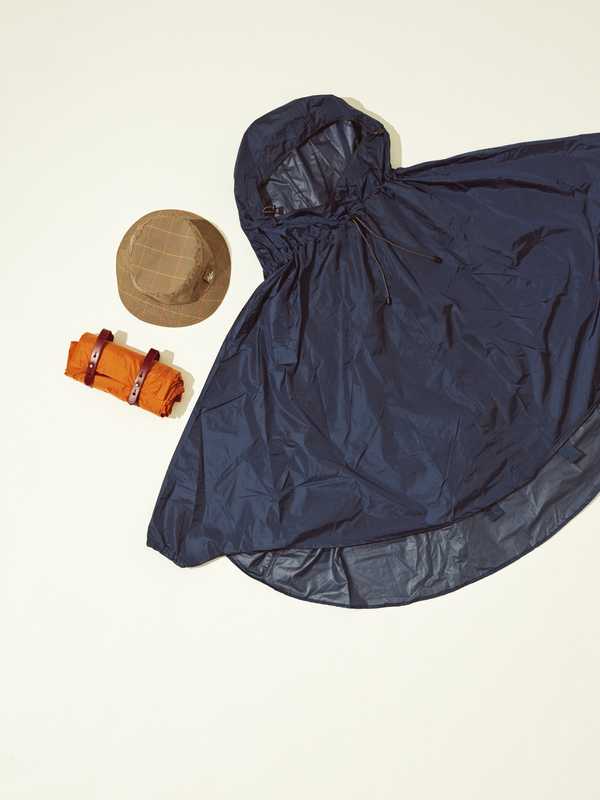 Rain capes by Brooks England, hat by Sealup