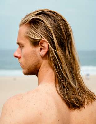 Clayton: “The surf? There were some decent sandbars today making some cool wedgie A-frames. The hair? It started out as, ‘I should really get my hair cut.’ And then it was just like, ‘Well, here we go.’”