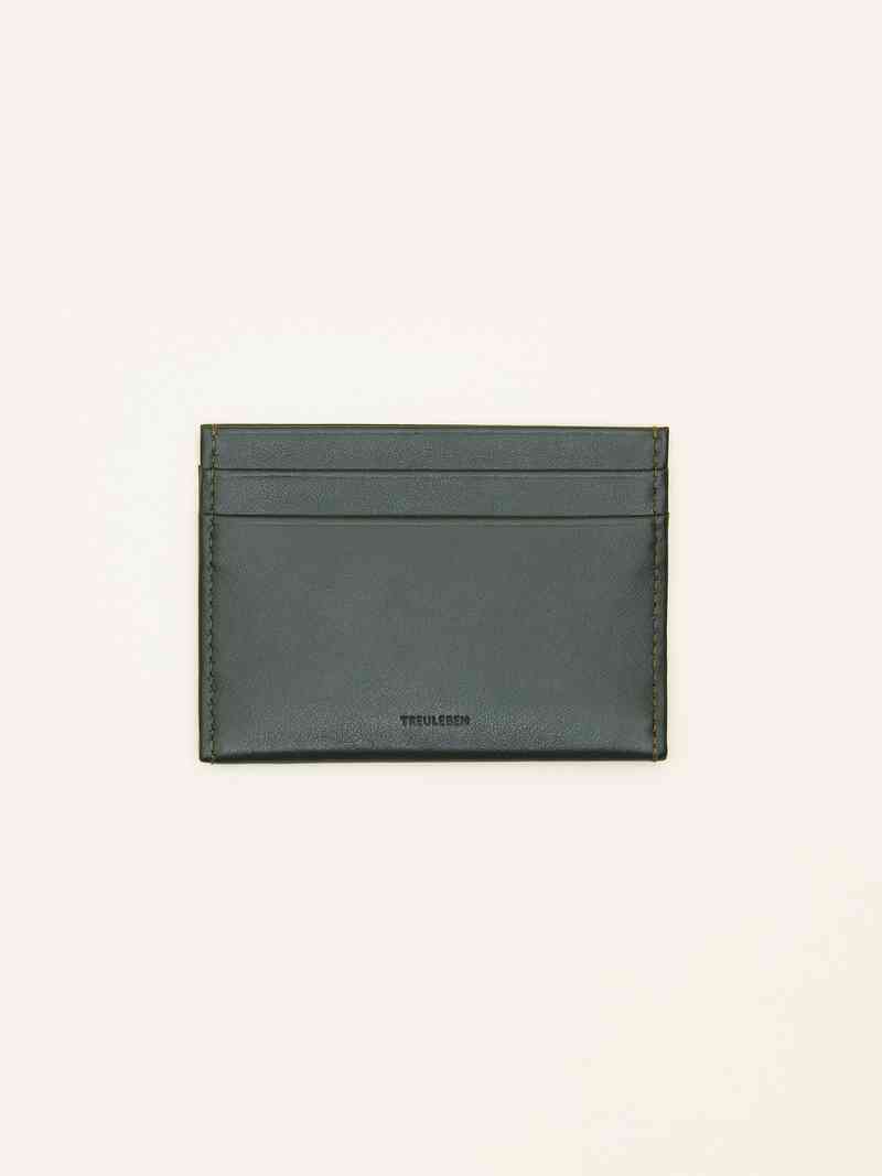 Credit-card caddy olive front