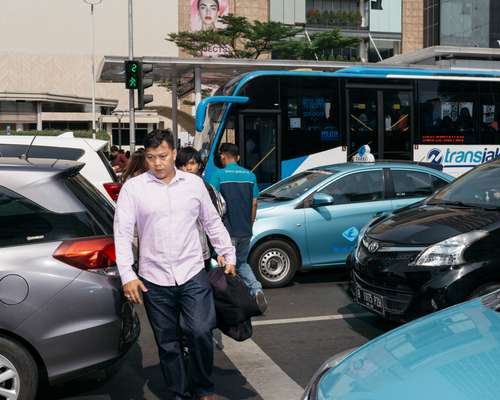 Pedestrians in central Jakarta