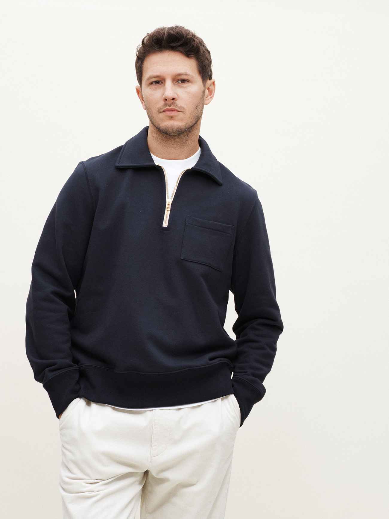 Half-zip sweatshirt - Merz B Schwanen - Clothing - Shop