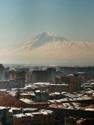 Turkey’s Ararat Mountain looms over Armenia’s capital, Yerevan