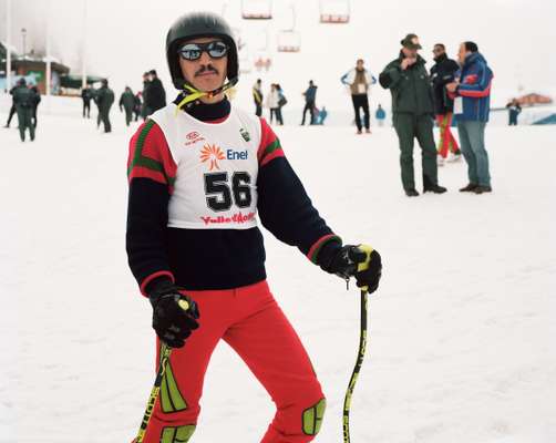 Moroccan slalom skier