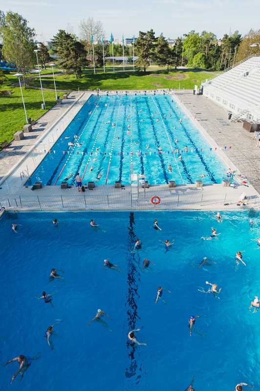 As many as 1,500 swimmers visit the stadium every day