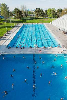 As many as 1,500 swimmers visit the stadium every day