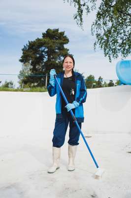 Maarit Töntsi, one of the employees at the stadium